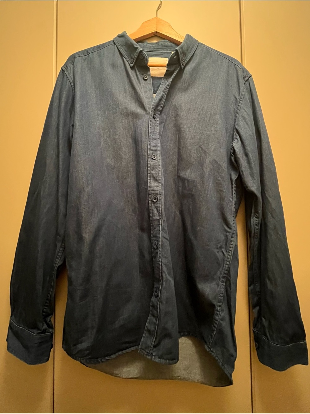 Minimum Men's Dark Blue Lightweight Button-Down Shirt Jacket